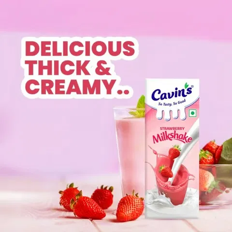 Cavin's Strawberry Milkshake 170ml - photo 3