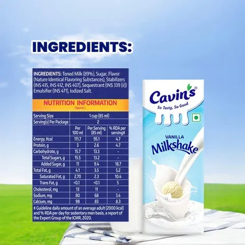Cavin's Vanilla Milkshake 170ml - photo 5