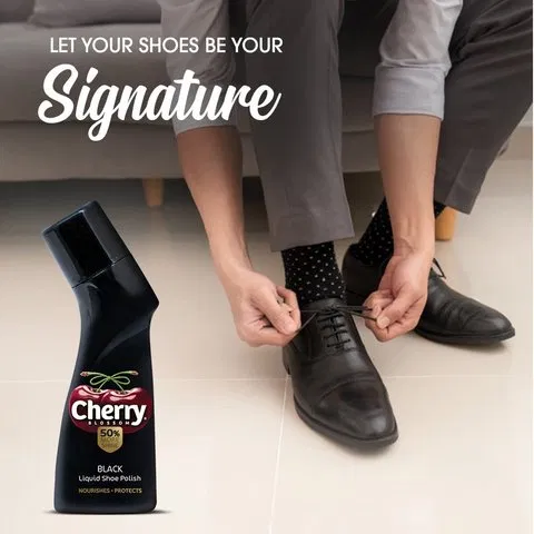 Cherry Blossom Black Liquid Shoe Polish 75ml - photo 2