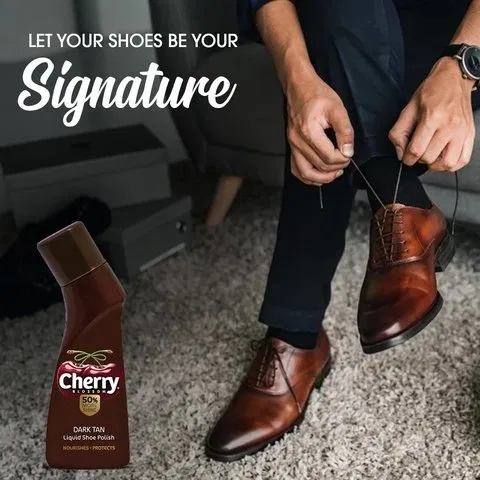 Cherry Blossom Dark Tan Liquid Shoe Polish 75ml - photo 5