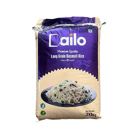 Dailo Premium Quality Long Grain Basmati Rice 20kg