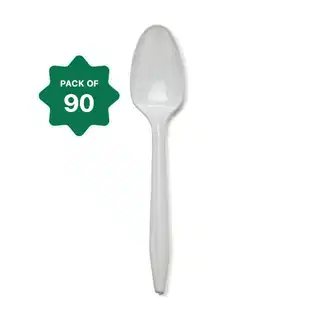 Disposable Plastic Spoon (Chamcha) 90pcs
