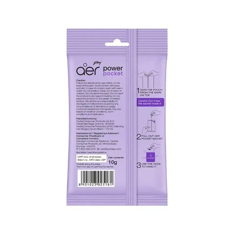 Godrej Aer Power Pocket Lavender Bloom Air Freshener 10g - photo 4