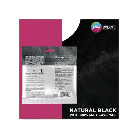 Godrej Expert Hair Colour for Women & Men (Natural Black) 20g - photo 2