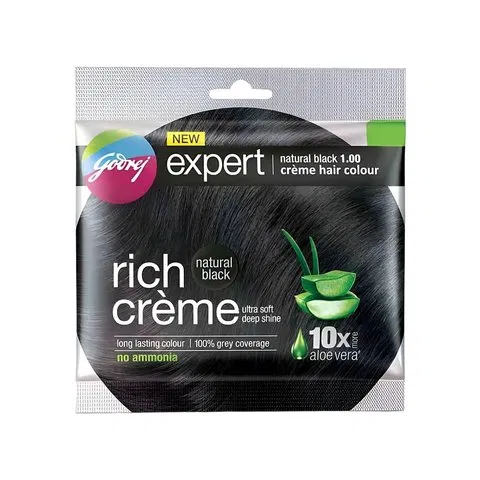 Godrej Expert Hair Colour for Women & Men (Natural Black) 20g
