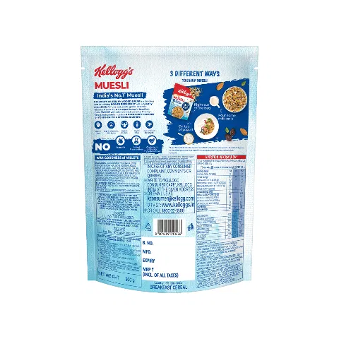 Kellogg's with 0% Added Sugar Muesli 500g - photo 2