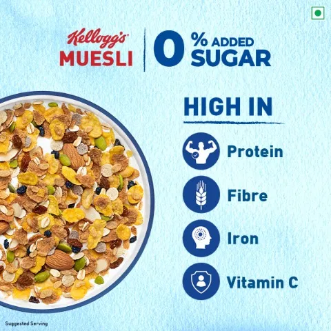 Kellogg's with 0% Added Sugar Muesli 500g - photo 5