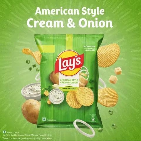 Lay's American Style Cream & Onion Potato Chips 74g - photo 2