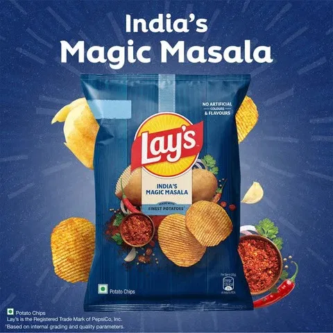 Lay's India's Magic Masala Potato Chips 74g - photo 2