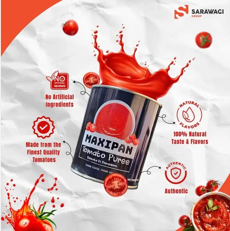 Maxipan Tomato Puree (825gm) 1pcs - photo 2