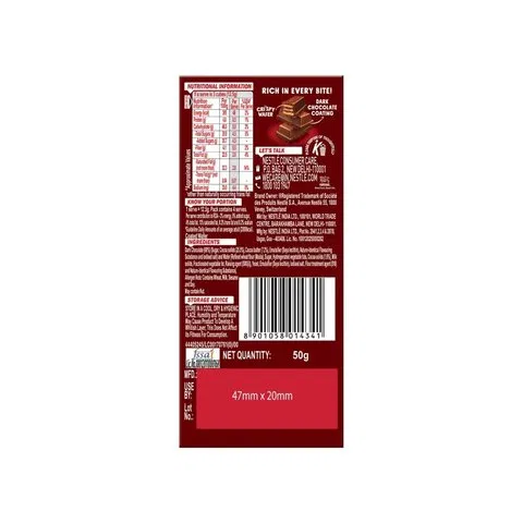 Nestle KitKat Dark Coated Wafer Chocolate 50g - photo 2