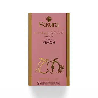 Rakura Himalayan Black & Natural Peach Green Tea (25Tea Bag) 37.5g