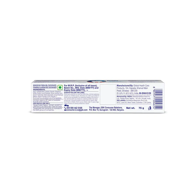 Sensodyne Fresh Gel Sensitive Toothpaste 75g - photo 2