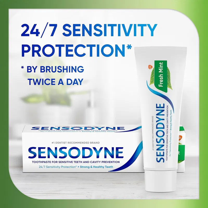 Sensodyne Fresh Mint Sensitive Toothpaste 75g - photo 4