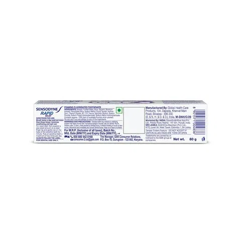 Sensodyne Rapid Relief Sensitive Toothpaste 80g - photo 3