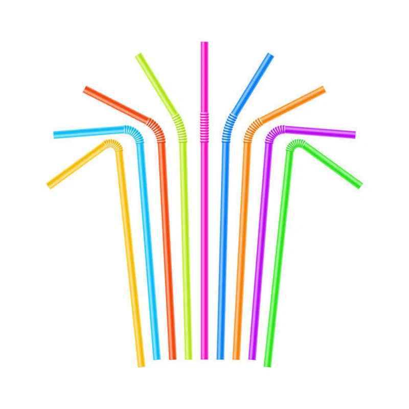 Small Folding Plastic Flexible Straw (100pcs) 1pack - photo 2