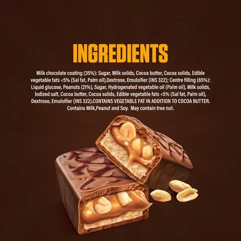 Snickers Peanut Filled Chocolate Bar 51GM 1pcs - photo 6
