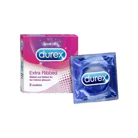 Durex Extra Ribbed & Dotted Condom - Vhandar