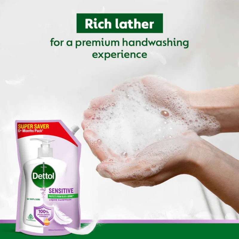 Dettol Sensitive Hand Wash Refill Pouch