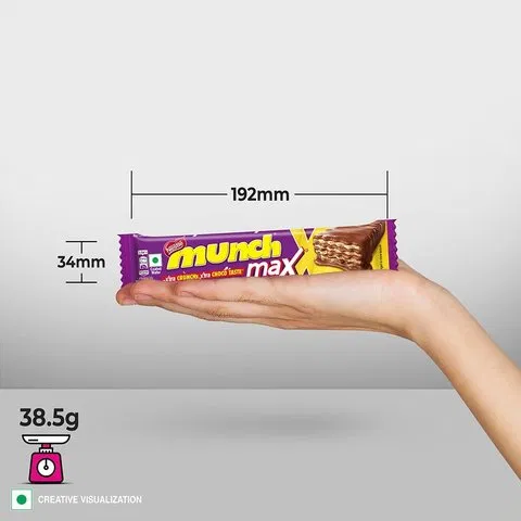 Nestle Munch Max, Coated, Crunchy Wafer Chocolate