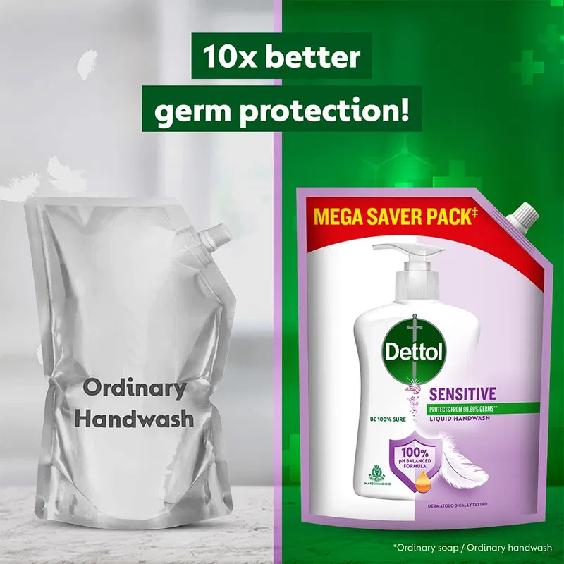 Dettol Sensitive Hand Wash Refill Pouch
