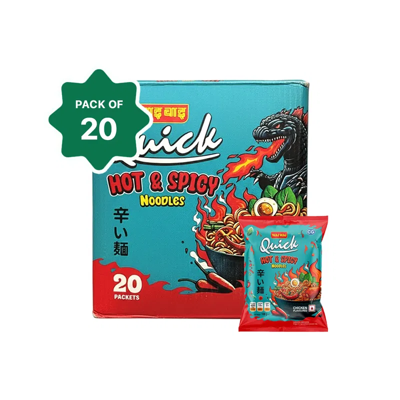 Wai Wai Quick Hot & Spicy Noodles (100gm)