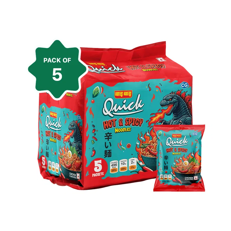 Wai Wai Quick Hot & Spicy Noodles (100gm)