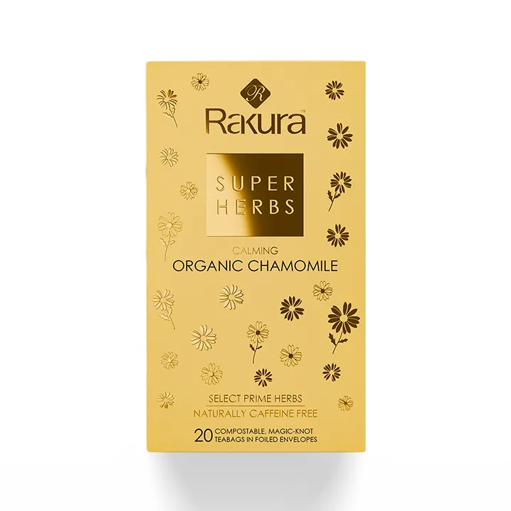 Rakura Super Herbs Calming Organic Chamomile Grean Tea (20Tea Bag)