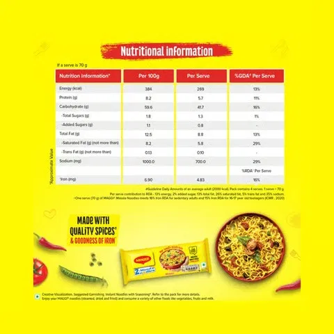 Maggi Masala - 2 Minutes Instant Noodles