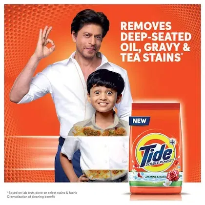 Tide Plus Double Power Washing Detergent Powder (Jasmine & Rose) (4Kg+1Kg)