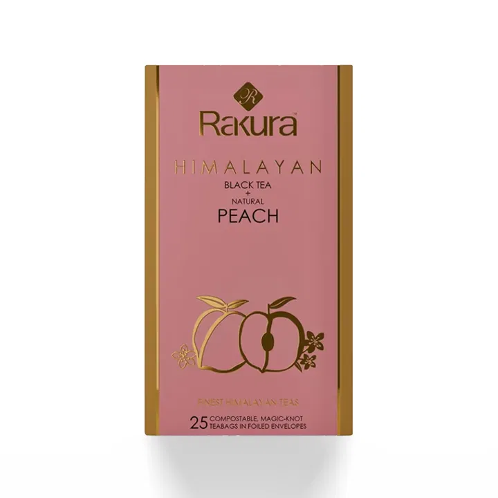 Rakura Himalayan Black & Natural Peach Green Tea (25Tea Bag)