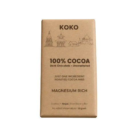 KOKO 100% Cocoa Dark Chocolate