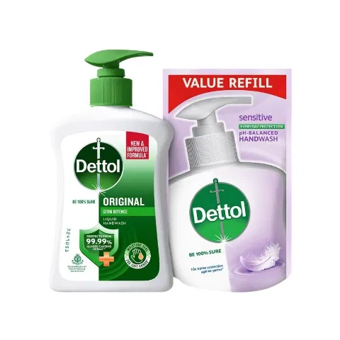Dettol Handwash Pump Original (Refill Pack Free)