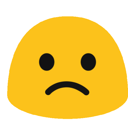 Sad face emoji